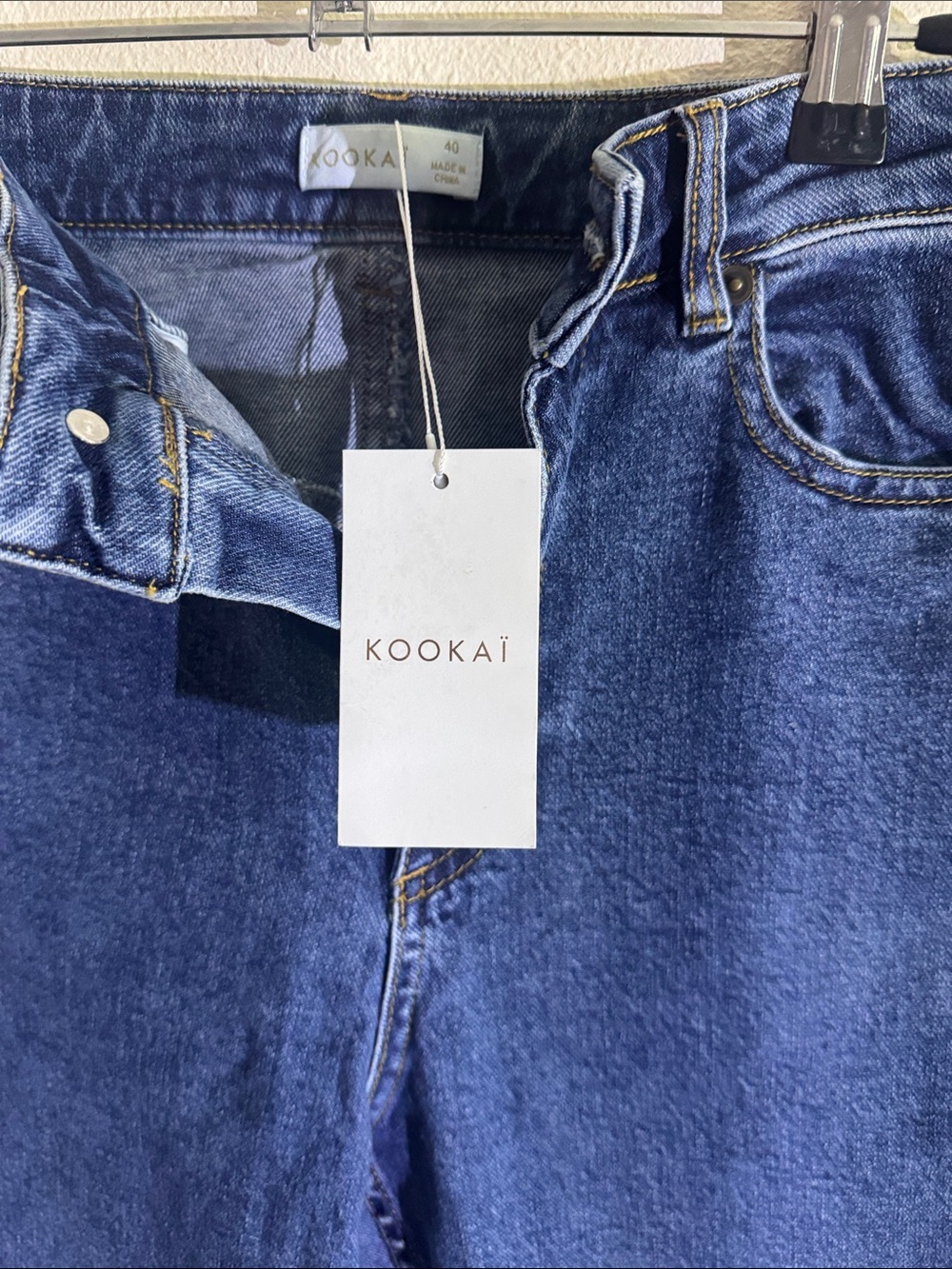 Kookai Women's Dark Blue High-Rise Jeans
